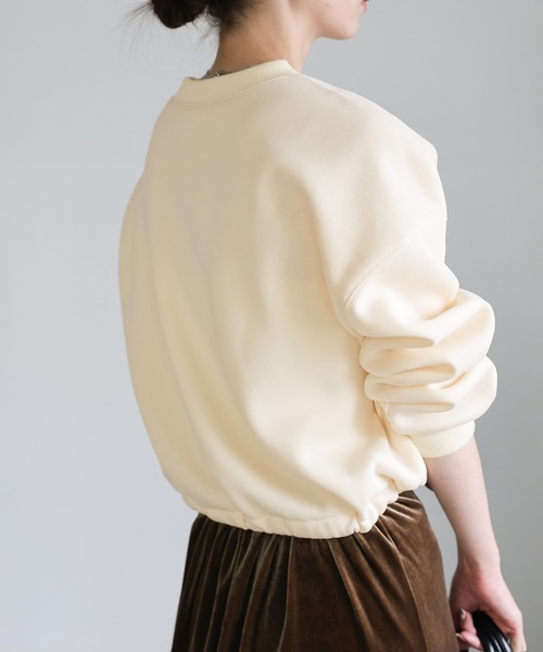 select MOCA（セレクトモカ）の「フロントドロストソフトタッチスウェット（スウェット・レディース・ブラウン/アイボリー/ブラック・FREE）」の18枚目の写真