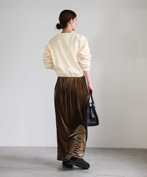 select MOCA（セレクトモカ）の「フロントドロストソフトタッチスウェット（スウェット・レディース・ブラウン/アイボリー/ブラック・FREE）」の16枚目の写真