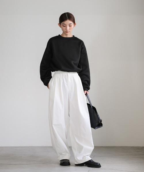 select MOCA（セレクトモカ）の「フロントドロストソフトタッチスウェット（スウェット・レディース・ブラウン/アイボリー/ブラック・FREE）」の6枚目の写真