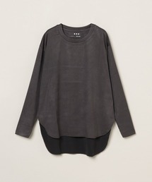 three dots（スリードッツ）の「スエードジャージー 長袖Tシャツ（Tシャツ/カットソー）」