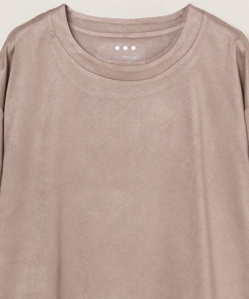 three dots(スリードッツ)の「スエードジャージー 長袖Tシャツ(Tシャツ/カットソー・レディース・ライトブラック/ベージュ系その他/ライトイエロー・SMALL/X-SMALL)」の11枚目の写真