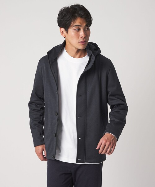 A DAY IN THE LIFE UNITED ARROWS(アデイインザライフユナイテッドアローズ)の「ニット フリース フードブルゾン<A DAY IN THE LIFE>(ブルゾン・メンズ・ネイビー/ダークグレー・M/L)」の3枚目の写真