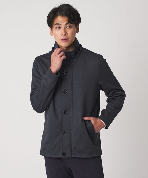 A DAY IN THE LIFE UNITED ARROWS(アデイインザライフユナイテッドアローズ)の「ニット フリース フードブルゾン<A DAY IN THE LIFE>(ブルゾン・メンズ・ネイビー/ダークグレー・M/L)」の6枚目の写真