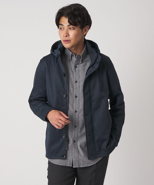 A DAY IN THE LIFE UNITED ARROWS(アデイインザライフユナイテッドアローズ)の「ニット フリース フードブルゾン<A DAY IN THE LIFE>(ブルゾン・メンズ・ネイビー/ダークグレー・M/L)」の8枚目の写真
