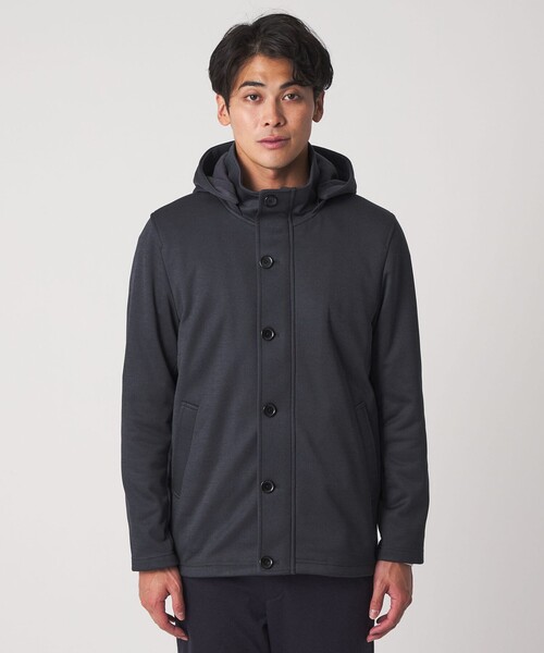 A DAY IN THE LIFE UNITED ARROWS(アデイインザライフユナイテッドアローズ)の「ニット フリース フードブルゾン<A DAY IN THE LIFE>(ブルゾン・メンズ・ネイビー/ダークグレー・M/L)」の11枚目の写真