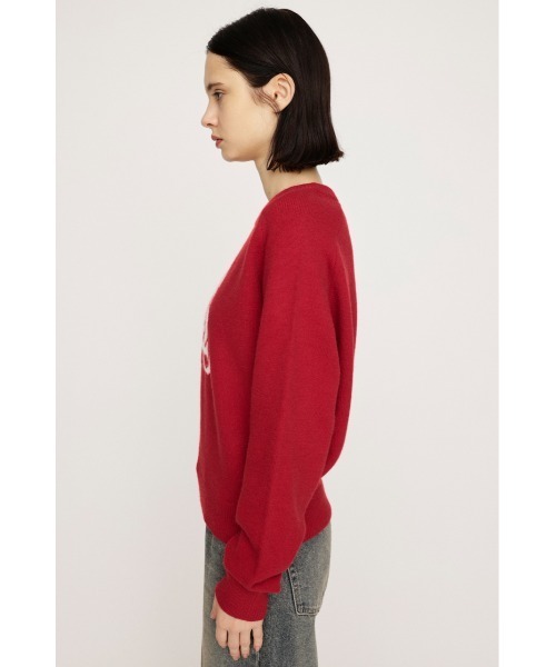 SLY(スライ)の「LOGO JQ KNIT TOPS ロゴ ジャガード ニット トップス 秋服 冬服(ニット/セーター・レディース・ネイビー/レッド/アイボリー/杢グレー・FREE)」の17枚目の写真