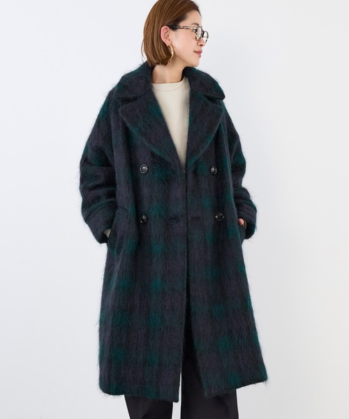 MICA&DEAL(マイカ&ディール)の「【TICCA】チェックシャギーテントコート(その他アウター・レディース・チェック・FREE)」の4枚目の写真