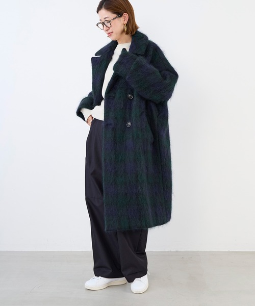 MICA&DEAL(マイカ&ディール)の「【TICCA】チェックシャギーテントコート(その他アウター・レディース・チェック・FREE)」の5枚目の写真