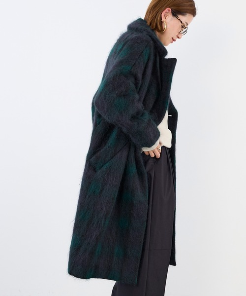 MICA&DEAL(マイカ&ディール)の「【TICCA】チェックシャギーテントコート(その他アウター・レディース・チェック・FREE)」の6枚目の写真