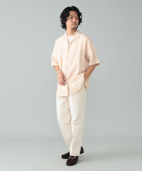 BEAMS F（ビームスエフ）の「*A VONTADE / リネン イタリアンカラー ショートスリーブシャツ（シャツ/ブラウス・メンズ・ブラック/オフホワイト・S/M/L）」の13枚目の写真