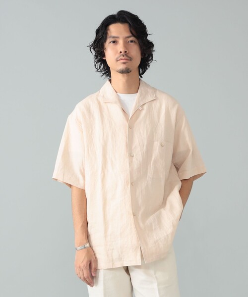 BEAMS F（ビームスエフ）の「*A VONTADE / リネン イタリアンカラー ショートスリーブシャツ（シャツ/ブラウス・メンズ・ブラック/オフホワイト・S/M/L）」の15枚目の写真