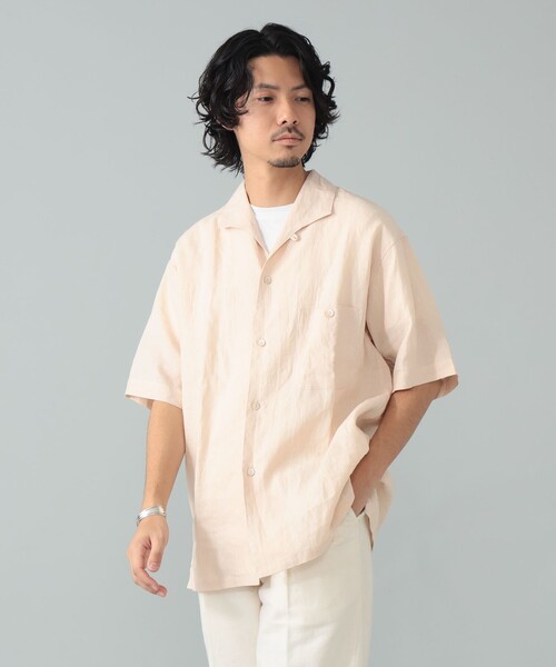 BEAMS F（ビームスエフ）の「*A VONTADE / リネン イタリアンカラー ショートスリーブシャツ（シャツ/ブラウス・メンズ・ブラック/オフホワイト・S/M/L）」の17枚目の写真