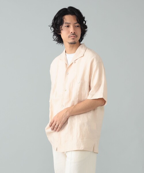 BEAMS F（ビームスエフ）の「*A VONTADE / リネン イタリアンカラー ショートスリーブシャツ（シャツ/ブラウス・メンズ・ブラック/オフホワイト・S/M/L）」の18枚目の写真