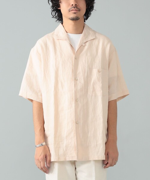 BEAMS F（ビームスエフ）の「*A VONTADE / リネン イタリアンカラー ショートスリーブシャツ（シャツ/ブラウス・メンズ・ブラック/オフホワイト・S/M/L）」の19枚目の写真