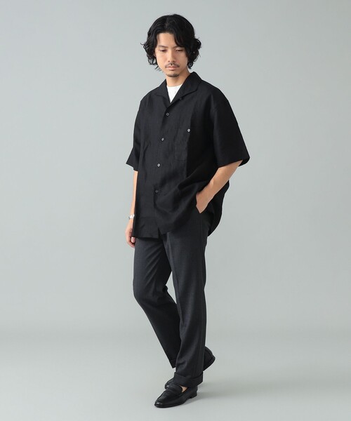 BEAMS F(ビームスエフ)の「*A VONTADE / リネン イタリアンカラー ショートスリーブシャツ(シャツ/ブラウス・メンズ・ブラック/オフホワイト・S/M/L)」の17枚目の写真