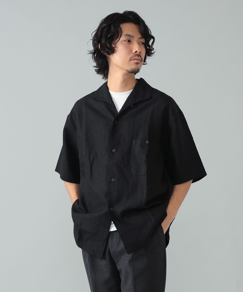 BEAMS F(ビームスエフ)の「*A VONTADE / リネン イタリアンカラー ショートスリーブシャツ(シャツ/ブラウス・メンズ・ブラック/オフホワイト・S/M/L)」の20枚目の写真