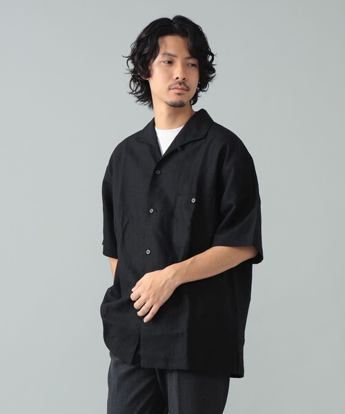 BEAMS F(ビームスエフ)の「*A VONTADE / リネン イタリアンカラー ショートスリーブシャツ(シャツ/ブラウス・メンズ・ブラック/オフホワイト・S/M/L)」の21枚目の写真