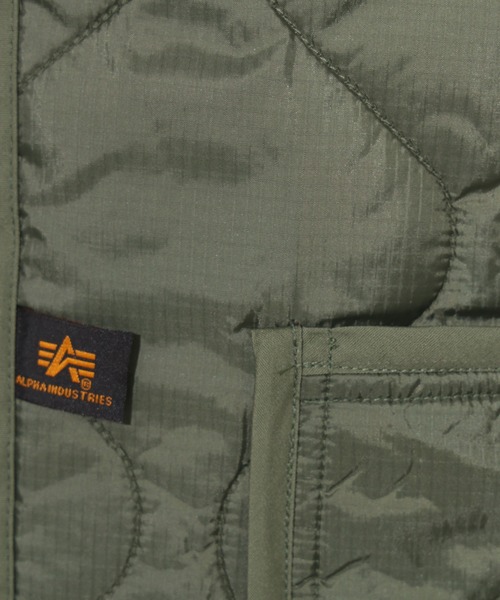 Alpha Industries(アルファインダストリーズ)の「【Alpha Industries】キルティングライナー(ノーカラージャケット・レディース・ブラック/オリーブ・X-SMALL)」の5枚目の写真
