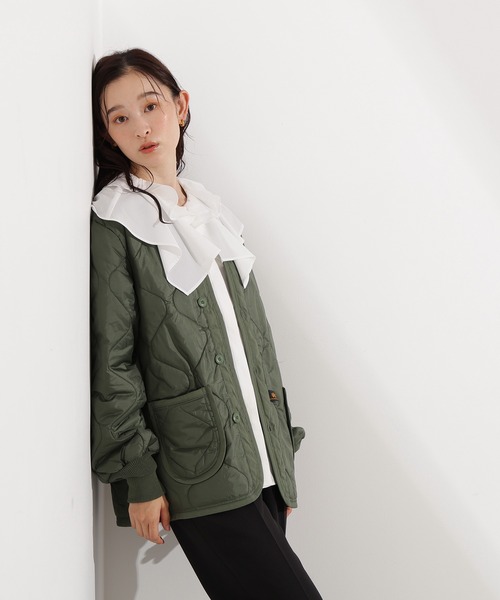 Alpha Industries(アルファインダストリーズ)の「【Alpha Industries】キルティングライナー(ノーカラージャケット・レディース・ブラック/オリーブ・X-SMALL)」の17枚目の写真