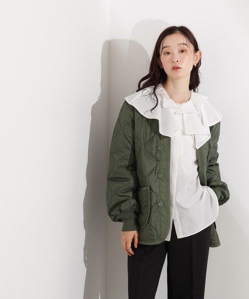 Alpha Industries(アルファインダストリーズ)の「【Alpha Industries】キルティングライナー(ノーカラージャケット・レディース・ブラック/オリーブ・X-SMALL)」の6枚目の写真