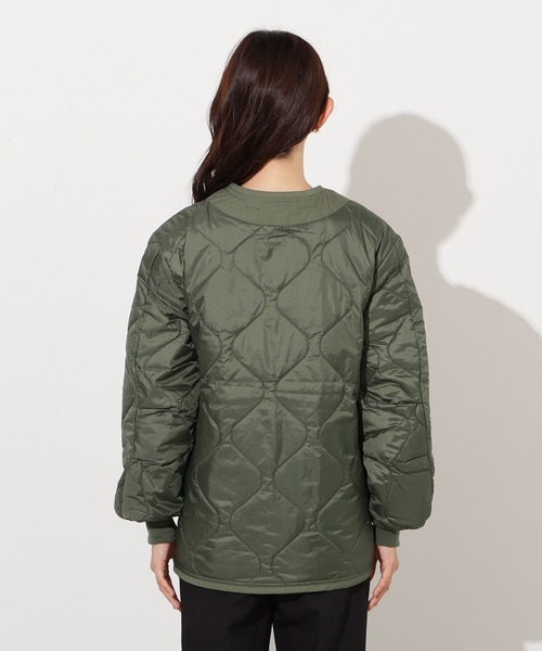 Alpha Industries(アルファインダストリーズ)の「【Alpha Industries】キルティングライナー(ノーカラージャケット・レディース・ブラック/オリーブ・X-SMALL)」の9枚目の写真