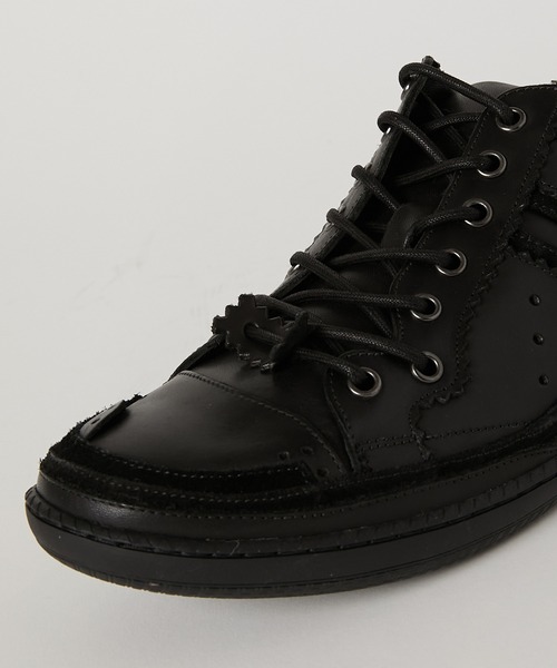 KATHARINE HAMNETT LONDON （キャサリンハムネットロンドン）の「KATHARINE HAMNETT LONDON/キャサリンハムネットロンドン 本革レザースニーカー（3965）（スニーカー・メンズ・ブラック/ホワイト・24.5/25/25.5/26/26.5/27）」の12枚目の写真