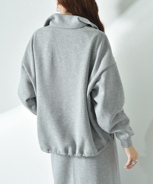 INTERPLANET（インタープラネット）の「【ＣＬＯＣＨＥ】ハーフＺＩＰ裏起毛プルオーバー（スウェット・レディース・イエロー/グレー/アイボリー・FREE）」の12枚目の写真