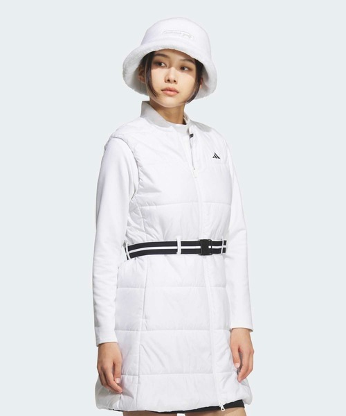 新品 25AW アディダスゴルフ WIND. RDY 中綿 ロングベスト セール】WIND. RDY中わた入りベストロング丈【adidas Golf/アディダス