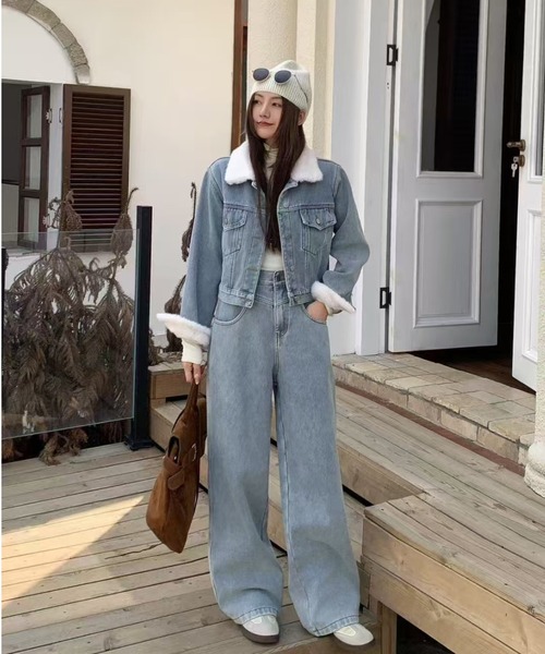 セール】冬活躍ボアデニムセットアップ（セットアップ）｜FAVORITO