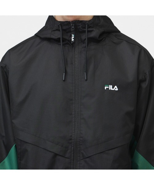 FILA(フィラ)の「【別注】フィラ FILA メンズ裏トリコット起毛ウィンドジャケット 限定コラボ(ナイロンジャケット・メンズ・ブラック×グリーン/レッド/ネイビー・L/LL/3L/M)」の7枚目の写真