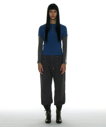 PARTIMENTO WOMEN（パルティメントウィメン）の「Pocket Pointed Wide Leg Pants_Charcoal（その他パンツ・レディース）」