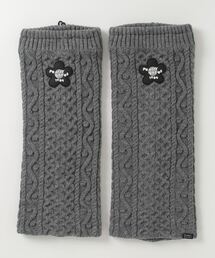 PEARLY GATES(パーリーゲイツ)のフラワーワッペンアラン編みニットレッグウォーマー(その他小物)