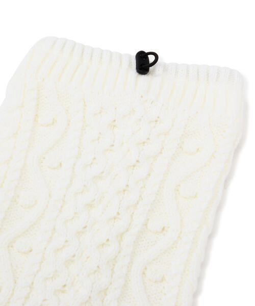 PEARLY GATES】フラワーワッペンアラン編みニットレッグウォーマー