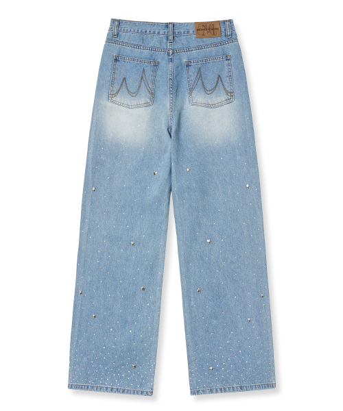 Midnight Move(ミッドナイトムーブ)の「ss cubic pants (blue)(デニムパンツ・レディース・その他・SMALL/MEDIUM)」の3枚目の写真