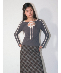 Cut Out Jersey Top Charcoal