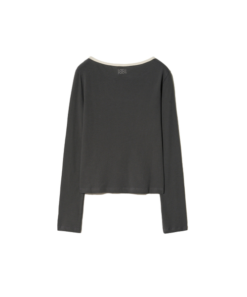 Kijun(キジュン)の「Cut Out Jersey Top Charcoal(Tシャツ/カットソー・レディース・その他・MEDIUM/LARGE/SMALL)」の5枚目の写真