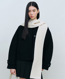 ウィメンズカシミヤブレンドショートマックコート[ブラック]