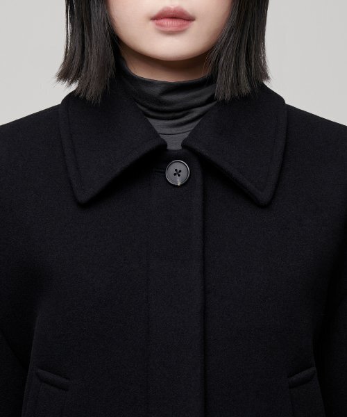 MUSINSA STANDARD WOMAN（ムシンサスタンダードウーマン）の「ウィメンズカシミヤブレンドショートマックコート[ブラック]（チェスターコート・レディース・その他・SMALL/MEDIUM/LARGE/X-SMALL）」の15枚目の写真