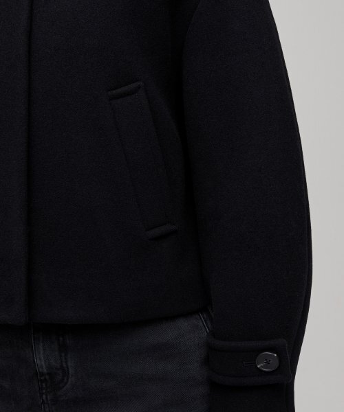 MUSINSA STANDARD WOMAN（ムシンサスタンダードウーマン）の「ウィメンズカシミヤブレンドショートマックコート[ブラック]（チェスターコート・レディース・その他・SMALL/MEDIUM/LARGE/X-SMALL）」の10枚目の写真