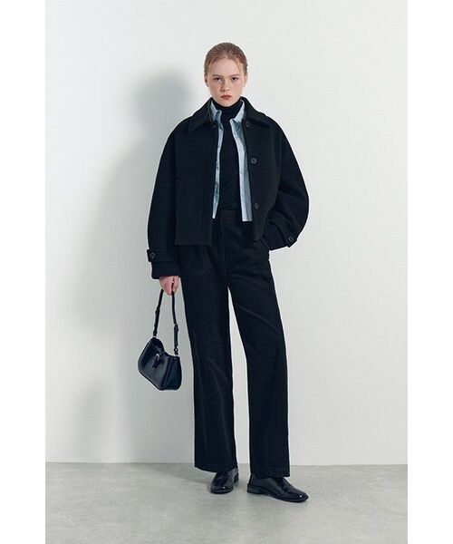 MUSINSA STANDARD WOMAN（ムシンサスタンダードウーマン）の「ウィメンズカシミヤブレンドショートマックコート[ブラック]（チェスターコート・レディース・その他・SMALL/MEDIUM/LARGE/X-SMALL）」の5枚目の写真