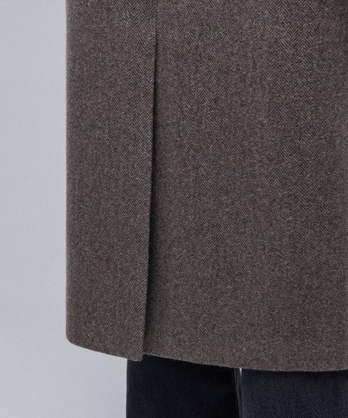 MUSINSA STANDARD（ムシンサスタンダード）の「MANTECOヘリンボーンダディショルダーダブルロングコート[ブラウン]（チェスターコート・メンズ・その他・MEDIUM/X-LARGE/XX-LARGE）」の3枚目の写真