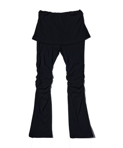 YOUHEE(ユヒ)の「BASIC SHIRRING LAYERED SKIRT PANTS BLACK(その他パンツ・レディース・その他・SMALL/MEDIUM)」の3枚目の写真