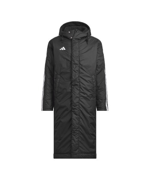 adidas(アディダス)の「アディダス adidas スリーストライプス ルーズフィット ロング ボアコート(その他アウター・メンズ・ブラック×ホワイト/ブラック×ブラック・S/M/L/LL/3L)」の7枚目の写真