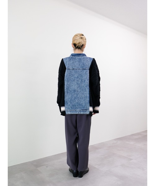 DOLLUPOOPS（ドールアップウップス）の「ニットスリーブデニムジャケット（デニムジャケット・レディース・オフホワイト/ブラウン/ブラック・FREE）」の16枚目の写真