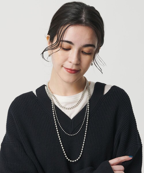 BEAUTY&YOUTH UNITED ARROWS（ビューティーアンドユースユナイテッドアローズ）の「ボールチェーン 4連ネックレス（ネックレス・レディース・シルバー・FREE）」の2枚目の写真