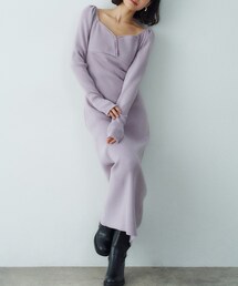 CODE A（コードエー）の「femi rib knit dress（ワンピース）」