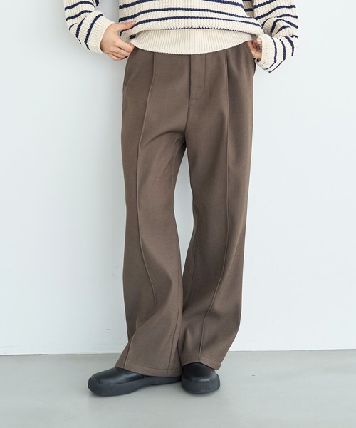 mil(ミル)の「裏ボア センタータックセミワイドパンツ【585115】(その他パンツ・レディース・ダークブラウン/テラコッタ/ブラック・FREE/S-Short/S-Regular/M-Short/M-Regular)」の3枚目の写真