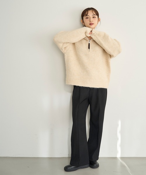mil(ミル)の「裏ボア センタータックセミワイドパンツ【585115】(その他パンツ・レディース・ダークブラウン/テラコッタ/ブラック・FREE/S-Short/S-Regular/M-Short/M-Regular)」の10枚目の写真
