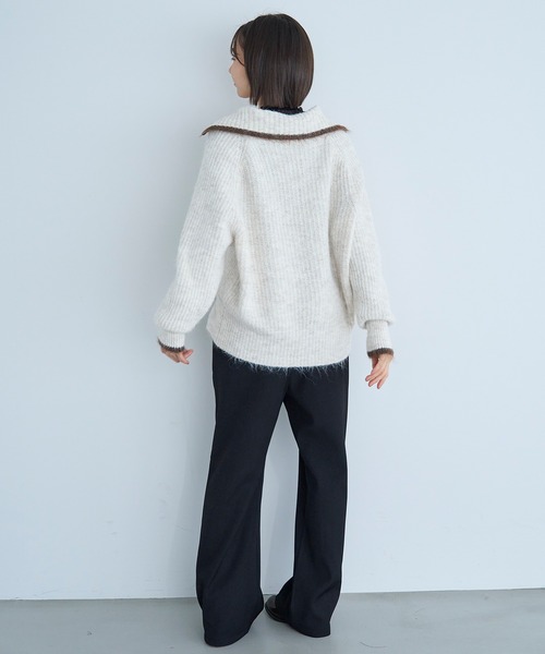 mil(ミル)の「裏ボア センタータックセミワイドパンツ【585115】(その他パンツ・レディース・ダークブラウン/テラコッタ/ブラック・FREE/S-Short/S-Regular/M-Short/M-Regular)」の13枚目の写真