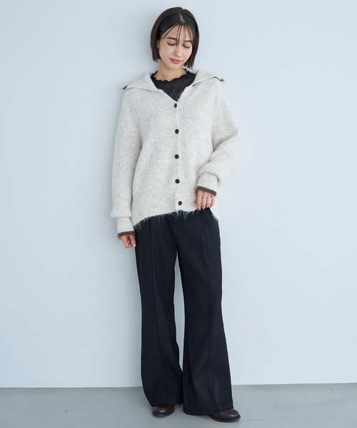 mil(ミル)の「裏ボア センタータックセミワイドパンツ【585115】(その他パンツ・レディース・ダークブラウン/テラコッタ/ブラック・FREE/S-Short/S-Regular/M-Short/M-Regular)」の11枚目の写真